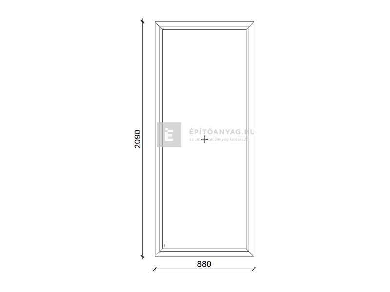 EkoSun 70 CL 3r üv Fix 90x210 cm kívül antracit, belül fehér fix ablak