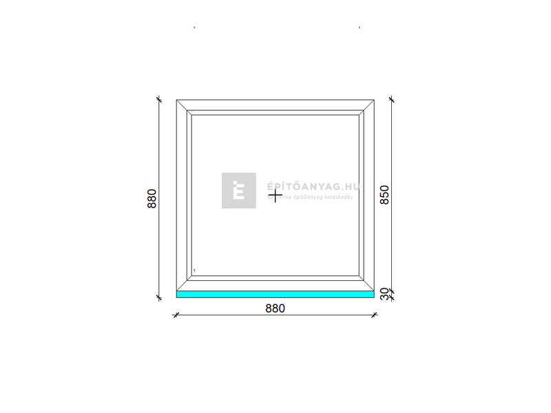 EkoSun 70 C 3r üv Fix 90x90 cm fehér fix ablak
