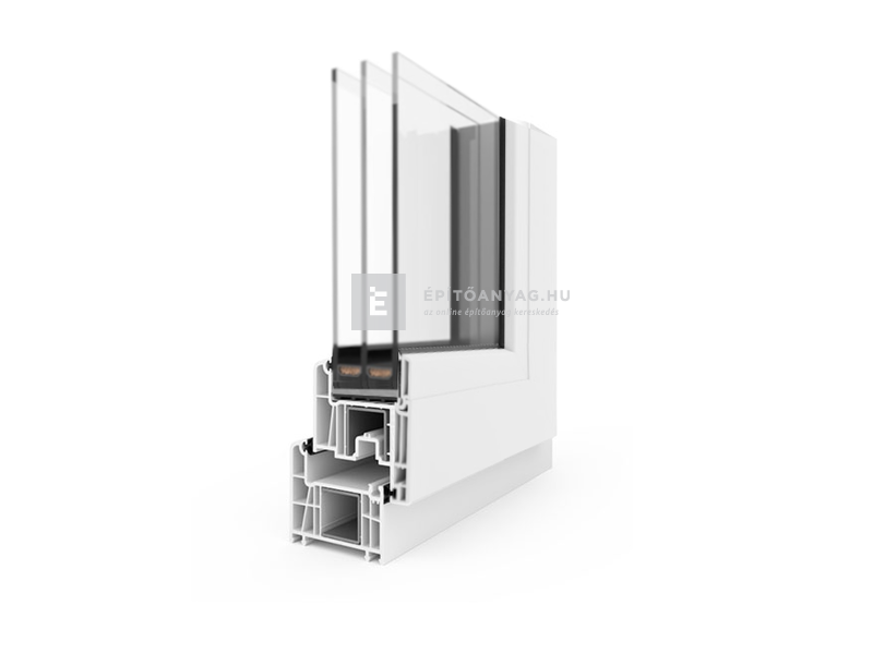EkoSun 70 CL 3r üv NY-BNY 150x150 cm jobb kívül antracit, belül fehér kétsz. váltószárnyas ablak