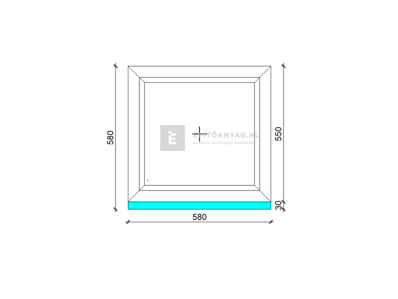 GreenEvolution 76 B 3r üv Fix 60x60 cm fehér fix ablak