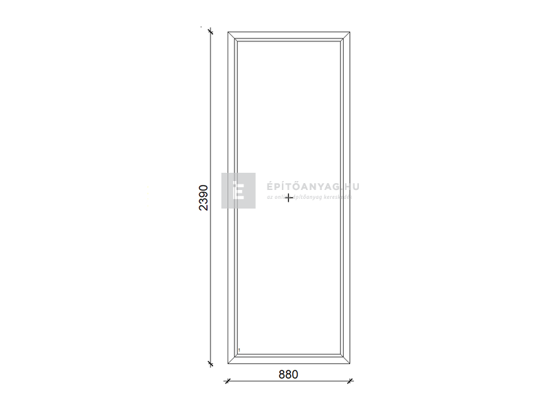 GreenEvolution 76 B 3r üv Fix 90x240 cm kívül antracit, belül fehér fix ablak