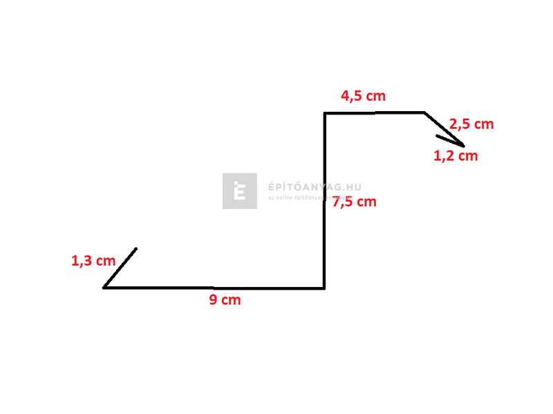 Zsindely oromszegély alumínium 25x200 cm