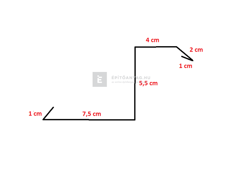 Zsindely oromszegély alumínium 20x200 cm