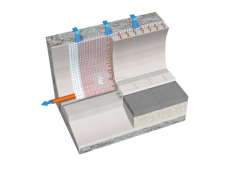 Dörken Delta PT 2 m széles dombornyomott lemez vakolathordó hálóval