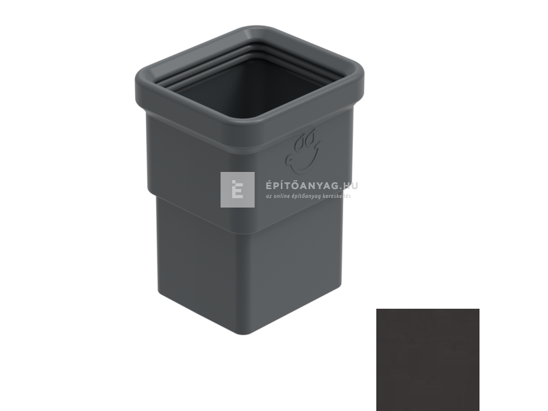 Galeco PVC2 szögletes 080 grafit karmantyú gumitömítéssel 80x70 mm