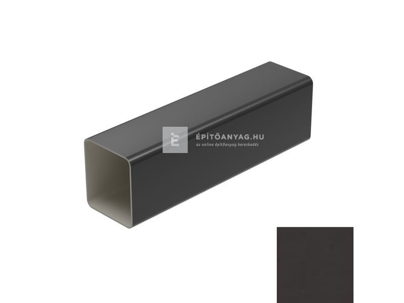 Galeco PVC2 szögletes 080 grafit lefolyócső 80x70 mm, 4 m