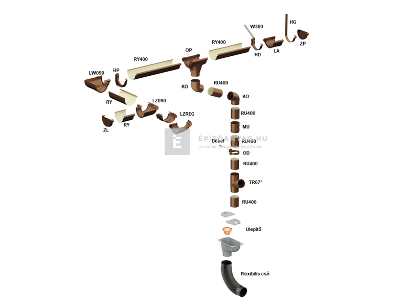 Galeco PVC 050 grafit csőbilincs