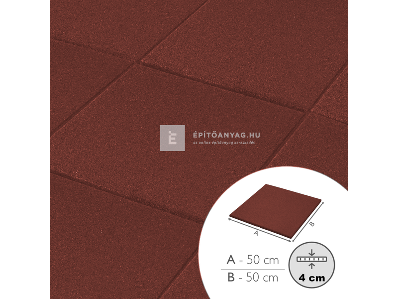 ReFlex gumilap 4x50x50 cm ST 15 vörös