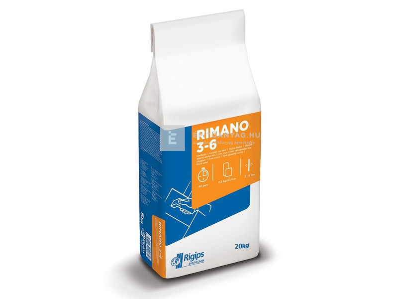 Rigips Rimano 3-6 gipszes vékonyvakolat 20 kg