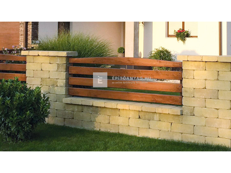 Semmelrock Castello kerítéselem normálkő homoksárga 40x20x14 cm
