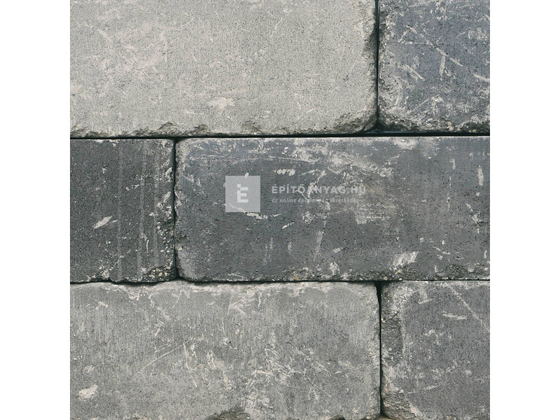 Semmelrock Castello Kerítéselem félkő szürke-fekete 20x20x14 cm