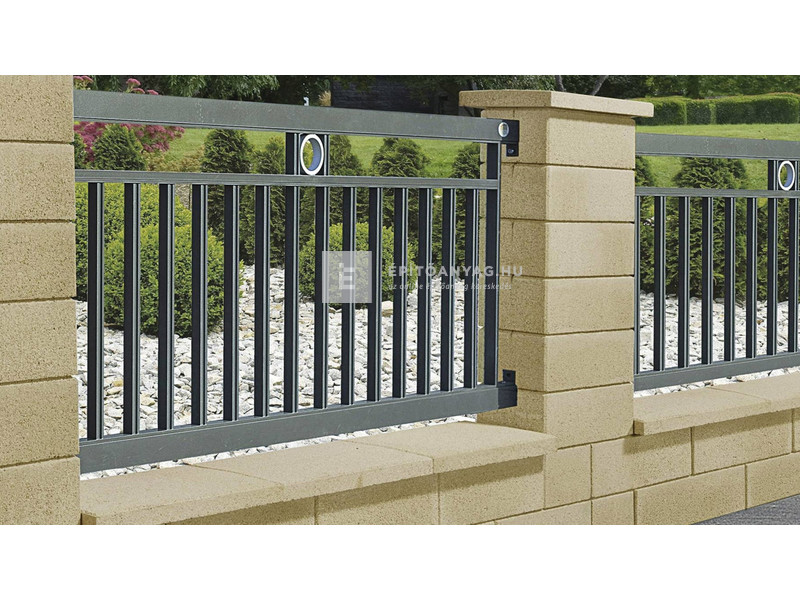 Semmelrock Rivago Kerítéselem egyenes fedlap világos beige 47x27x5 cm