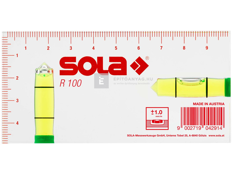 SOLA kicsi vízmérték r100 grün sb