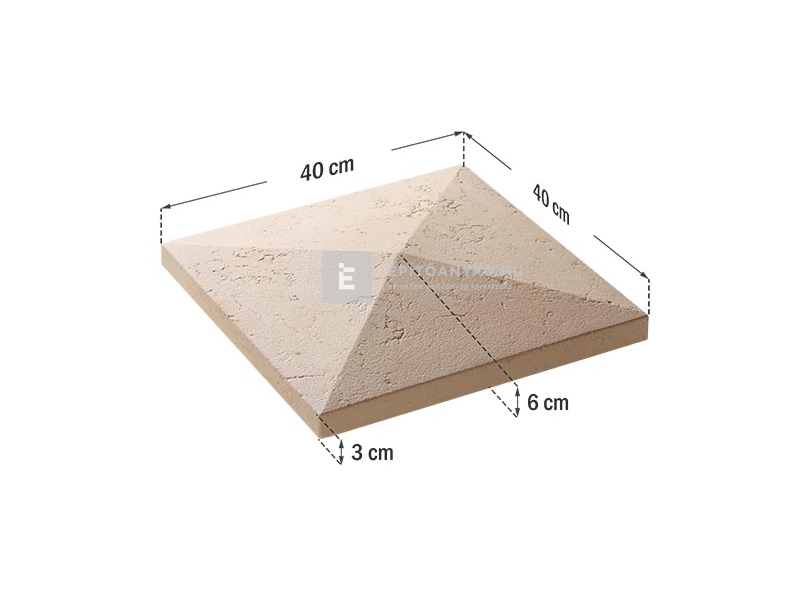 Star Stone Róma oszlop fedkő 40x40x6 cm smoke