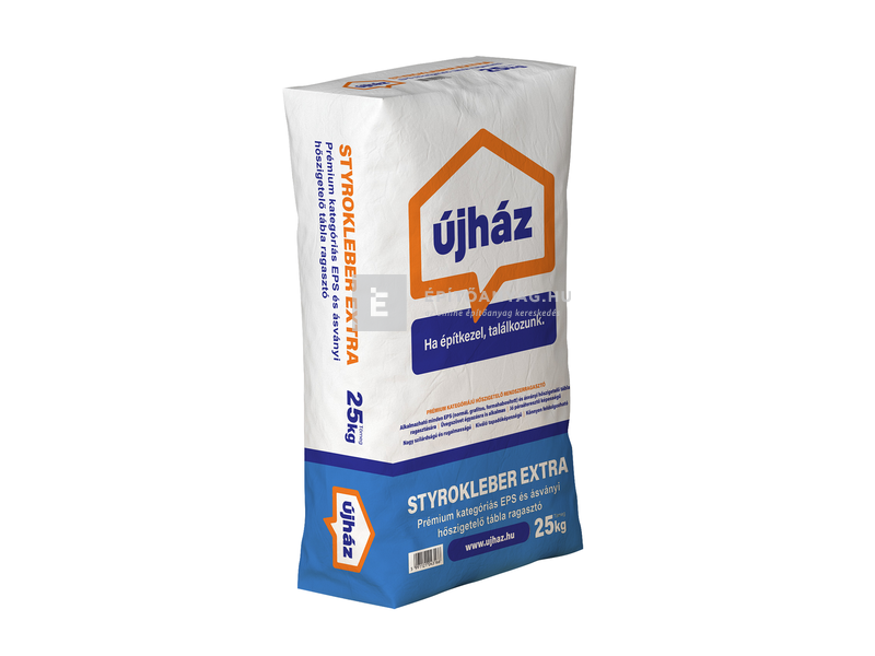 újHÁZ Styrokleber Extra hőszigetelő ragasztó- és ágyazóhabarcs 25 kg