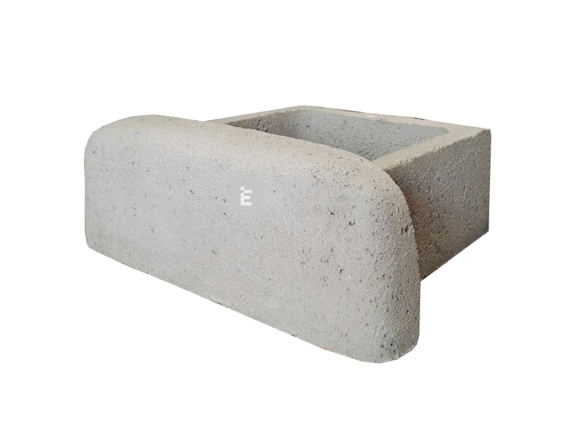 Egomkő támfalelem, natúr, szürke