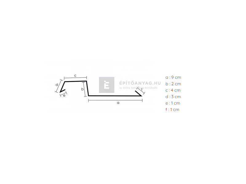 Oromszegély alumínium, barna RAL 8011, 20x200 cm