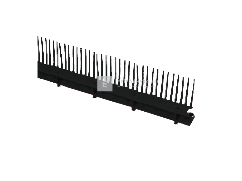 Terrán ereszszellőző elem fésűs fekete 1 m