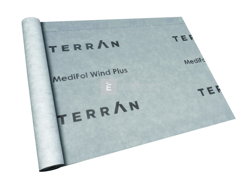 Terrán MediFol Wind Plus páraáteresztő tetőfólia 140 g, 2 ragasztósávval 75 m2