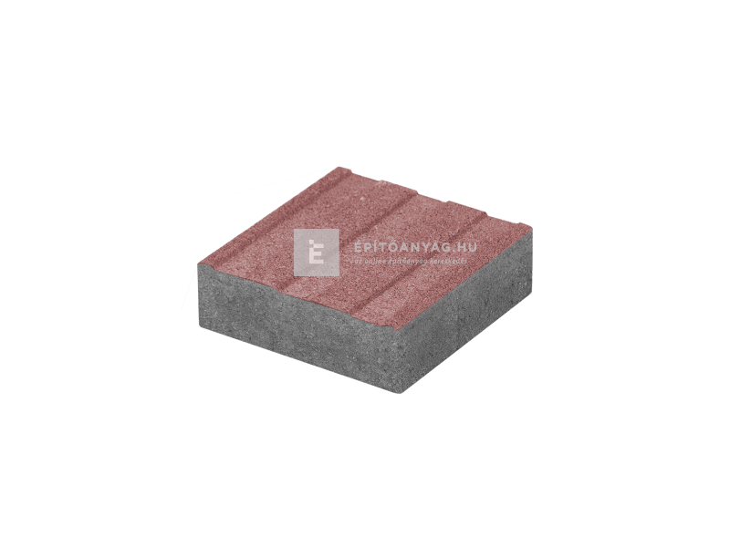 Abeton Borostyán Térkő vakvezető bordázattal vörös 20x20 cm 6 cm