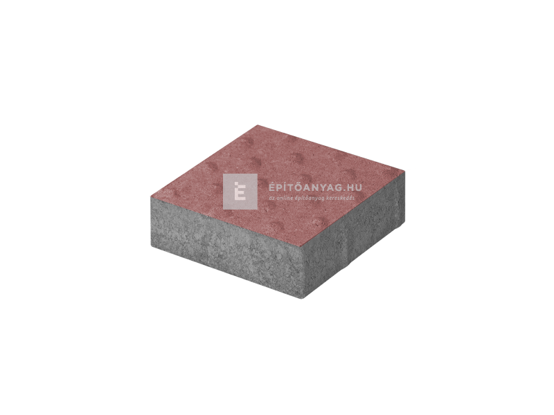 Abeton Borostyán Térkő vakvezető pogácsás vörös 20x20 cm 6 cm