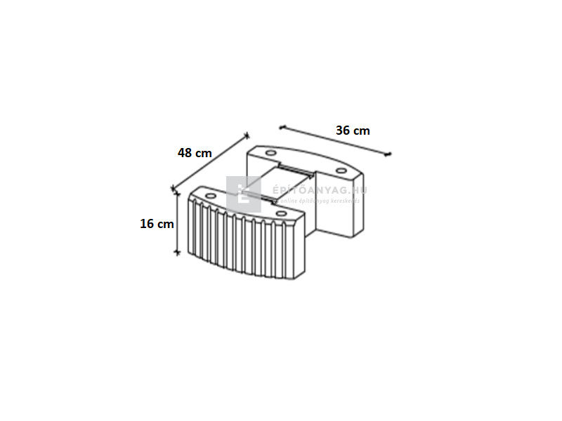 Abeton Flórakosár Támfal normálkő(H tégla) barna
