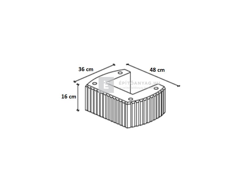 Abeton Flórakosár Támfal U-kő barna