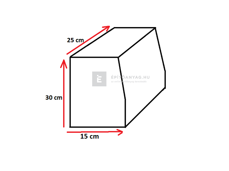 Abeton Útszegély kopóréteg nélküli 15x30x25 cm