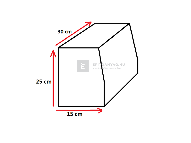 Abeton Útszegély Süllyesztett szögletes 15x25x30 cm