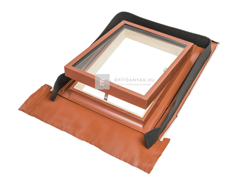 Bramac Luminex alu tetőkibúvó műanyag vörös 45x55 cm