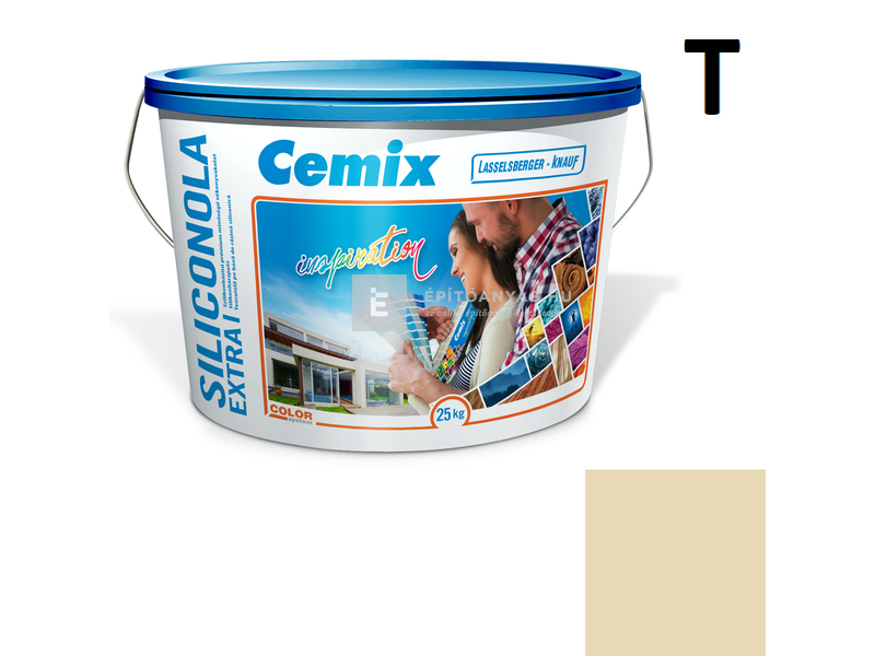 Cemix-LB-Knauf SiliconOla Extra Szilikon színezővakolat, kapart 1,5 mm 4313 orange 25 kg