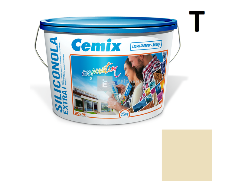 Cemix-LB-Knauf SiliconOla Extra Szilikon színezővakolat, kapart 1,5 mm 4321 orange 25 kg