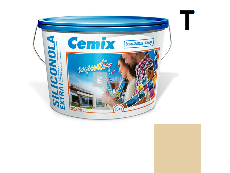 Cemix-LB-Knauf SiliconOla Extra Szilikon színezővakolat, kapart 1,5 mm 4345 orange 25 kg