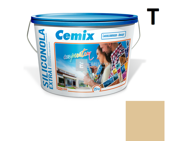 Cemix-LB-Knauf SiliconOla Extra Szilikon színezővakolat, kapart 1,5 mm 4347 orange 25 kg