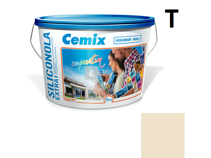 Cemix-LB-Knauf SiliconOla Extra Szilikon színezővakolat, kapart 1,5 mm 4351 orange 25 kg