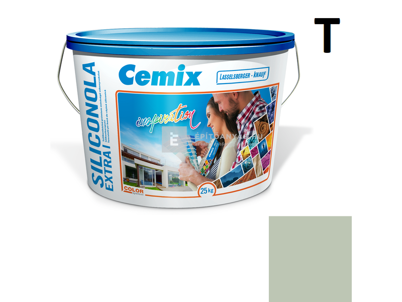 Cemix-LB-Knauf SiliconOla Extra Szilikon színezővakolat, kapart 1,5 mm 4525 green 25 kg
