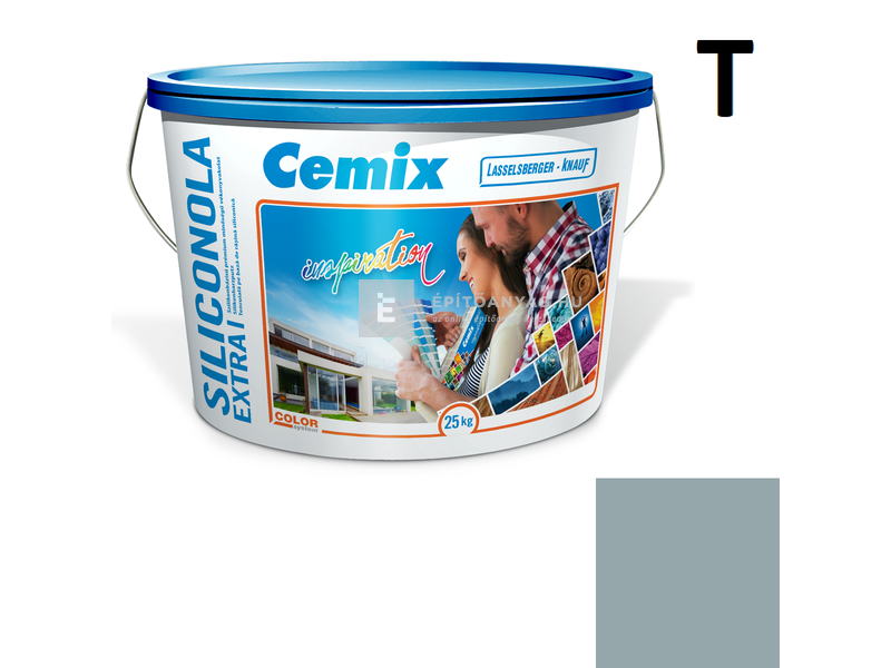 Cemix-LB-Knauf SiliconOla Extra Szilikon színezővakolat, kapart 1,5 mm 4539 green 25 kg