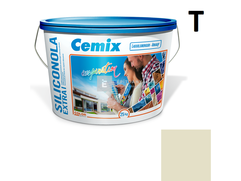 Cemix-LB-Knauf SiliconOla Extra Szilikon színezővakolat, kapart 1,5 mm 4541 green 25 kg