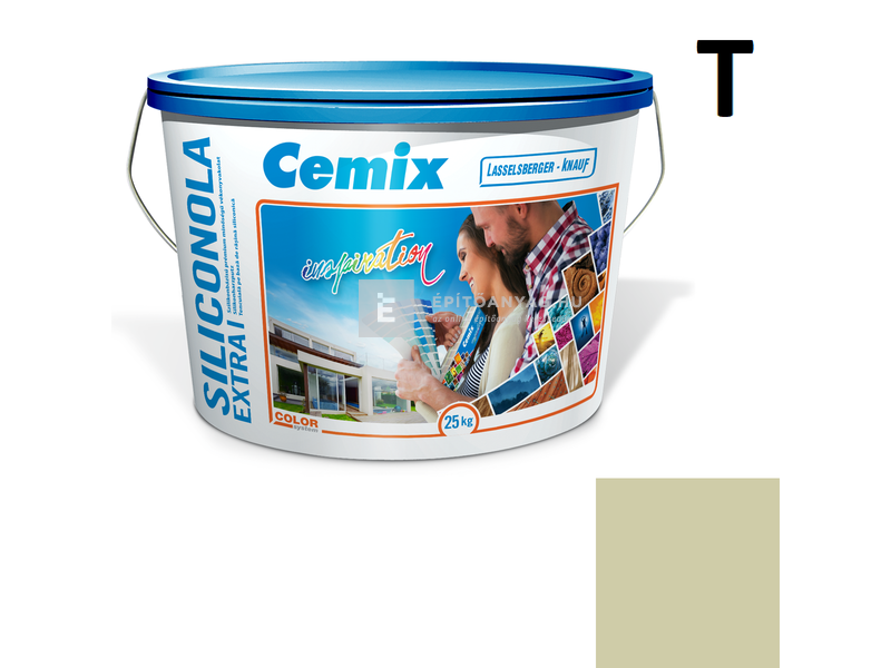 Cemix-LB-Knauf SiliconOla Extra Szilikon színezővakolat, kapart 1,5 mm 4545 green 25 kg