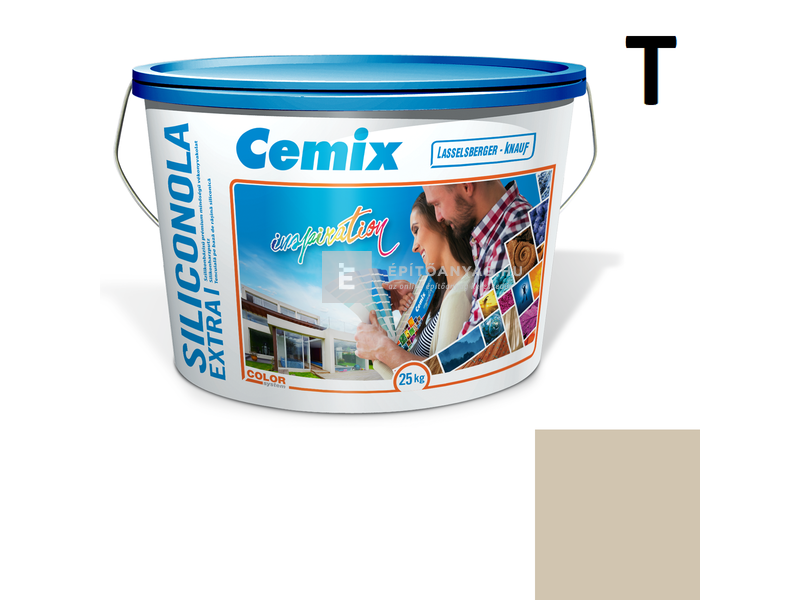 Cemix-LB-Knauf SiliconOla Extra Szilikon színezővakolat, kapart 1,5 mm 4555 green 25 kg