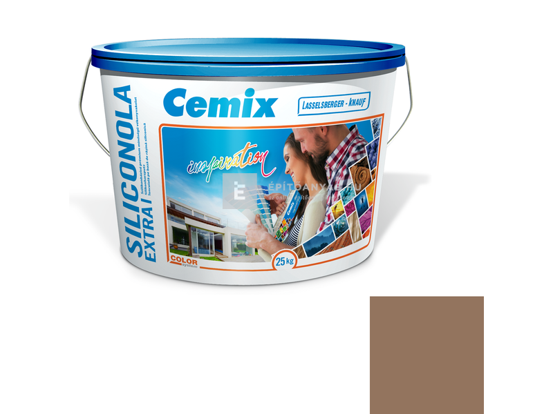 Cemix-LB-Knauf SiliconOla Extra Szilikon színezővakolat, kapart 1,5 mm 4919 brown 25 kg