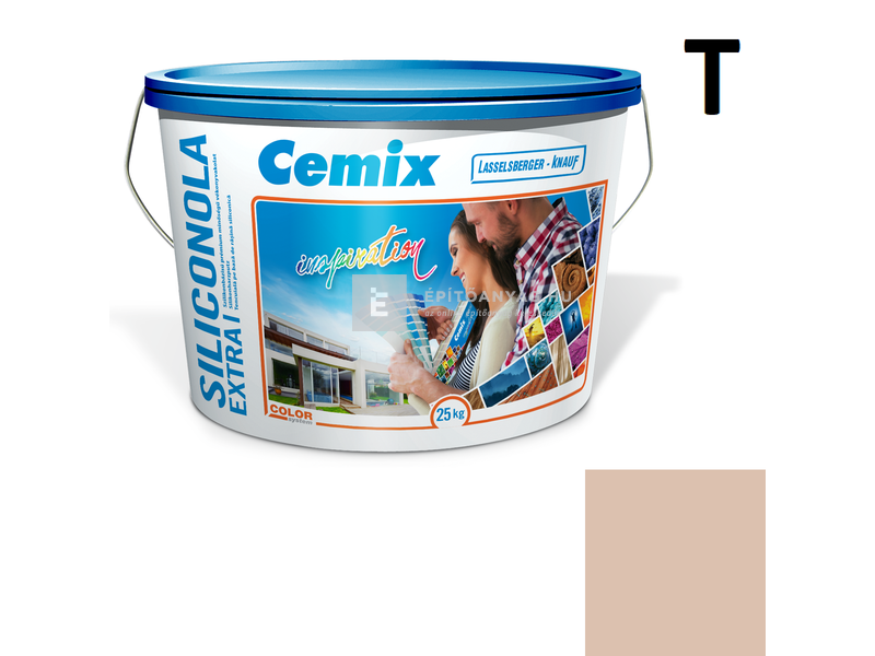 Cemix-LB-Knauf SiliconOla Extra Szilikon színezővakolat, kapart 1,5 mm 4921 brown 25 kg