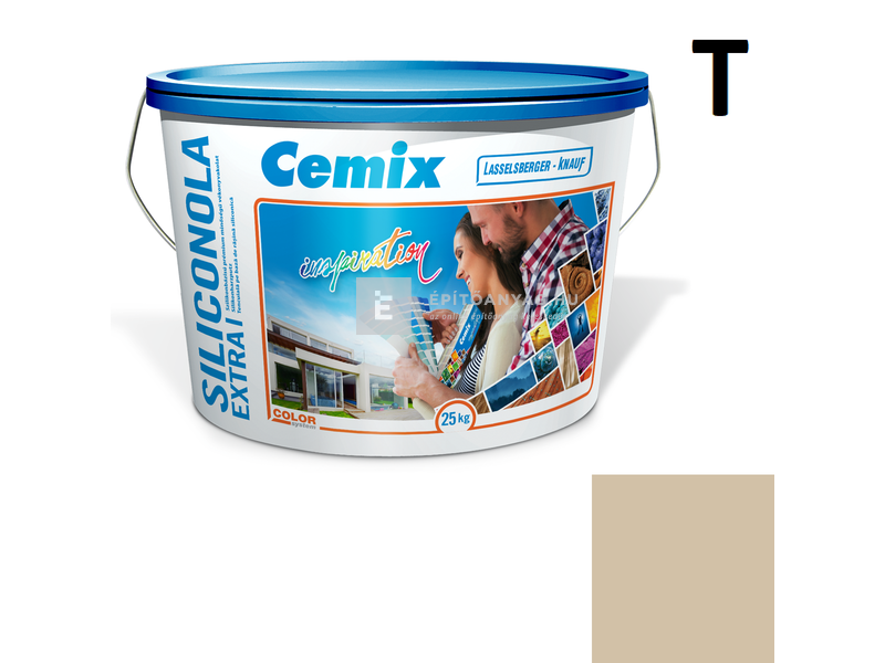 Cemix-LB-Knauf SiliconOla Extra Szilikon színezővakolat, kapart 1,5 mm 4947 brown 25 kg