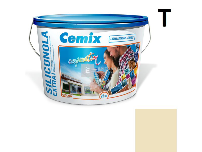 Cemix-LB-Knauf SiliconOla Extra Szilikon színezővakolat, kapart 1,5 mm 4951 brown 25 kg