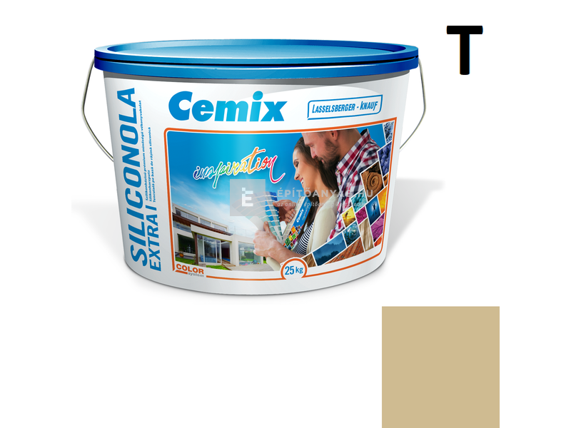 Cemix-LB-Knauf SiliconOla Extra Szilikon színezővakolat, kapart 1,5 mm 4957 brown 25 kg