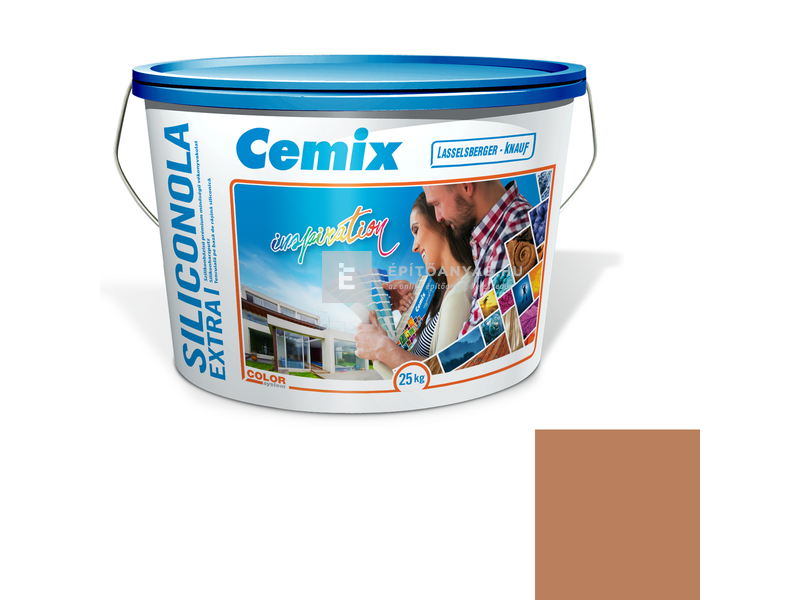 Cemix-LB-Knauf SiliconOla Extra Szilikon színezővakolat, kapart 1,5 mm 4967 brown 25 kg