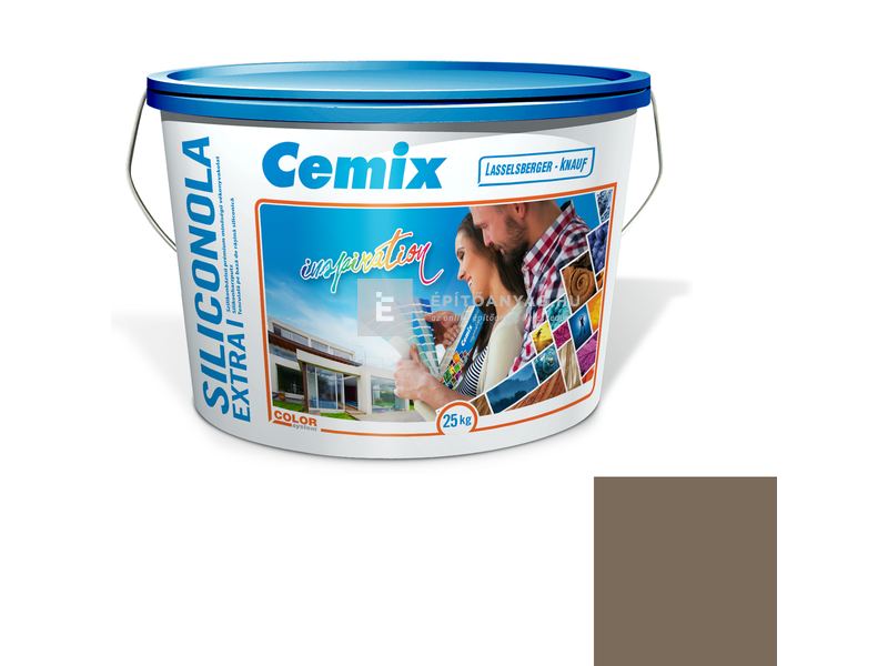 Cemix-LB-Knauf SiliconOla Extra Szilikon színezővakolat, kapart 1,5 mm 4989 brown 25 kg