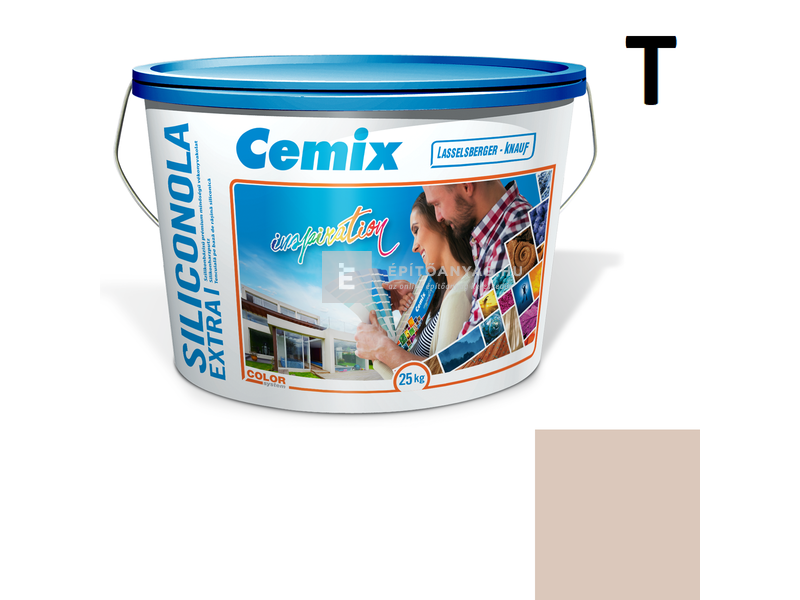Cemix-LB-Knauf SiliconOla Extra Szilikon színezővakolat, kapart 1,5 mm 5121 rock 25 kg