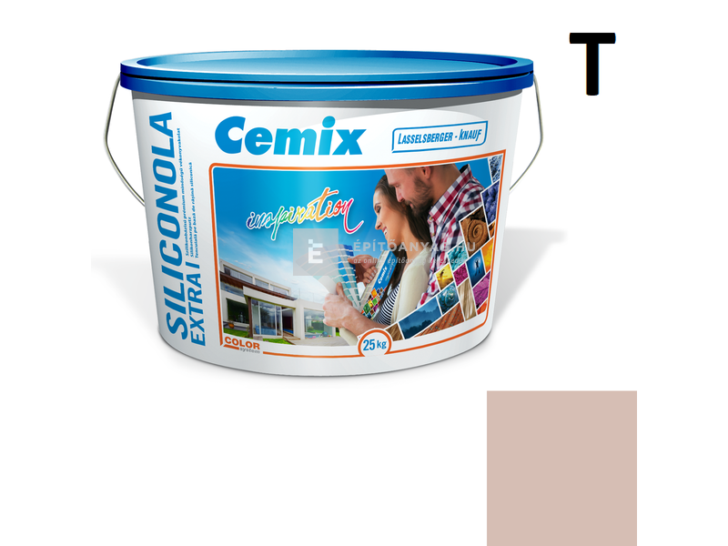 Cemix-LB-Knauf SiliconOla Extra Szilikon színezővakolat, kapart 1,5 mm 5123 rock 25 kg