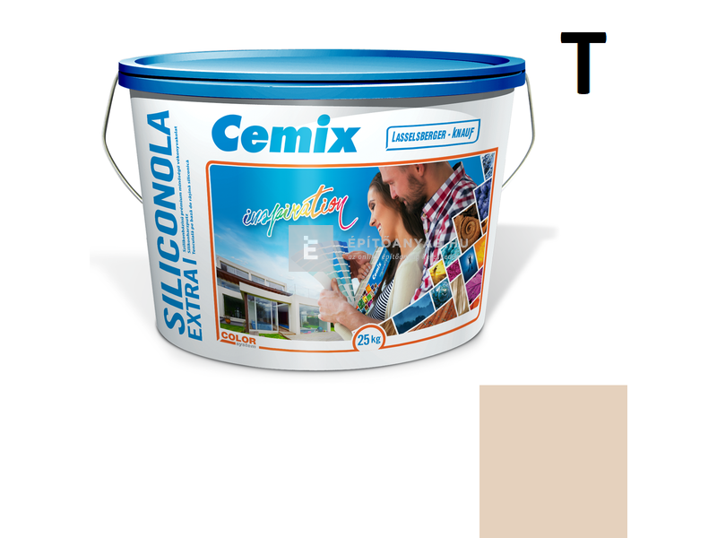 Cemix-LB-Knauf SiliconOla Extra Szilikon színezővakolat, kapart 1,5 mm 5131 rock 25 kg